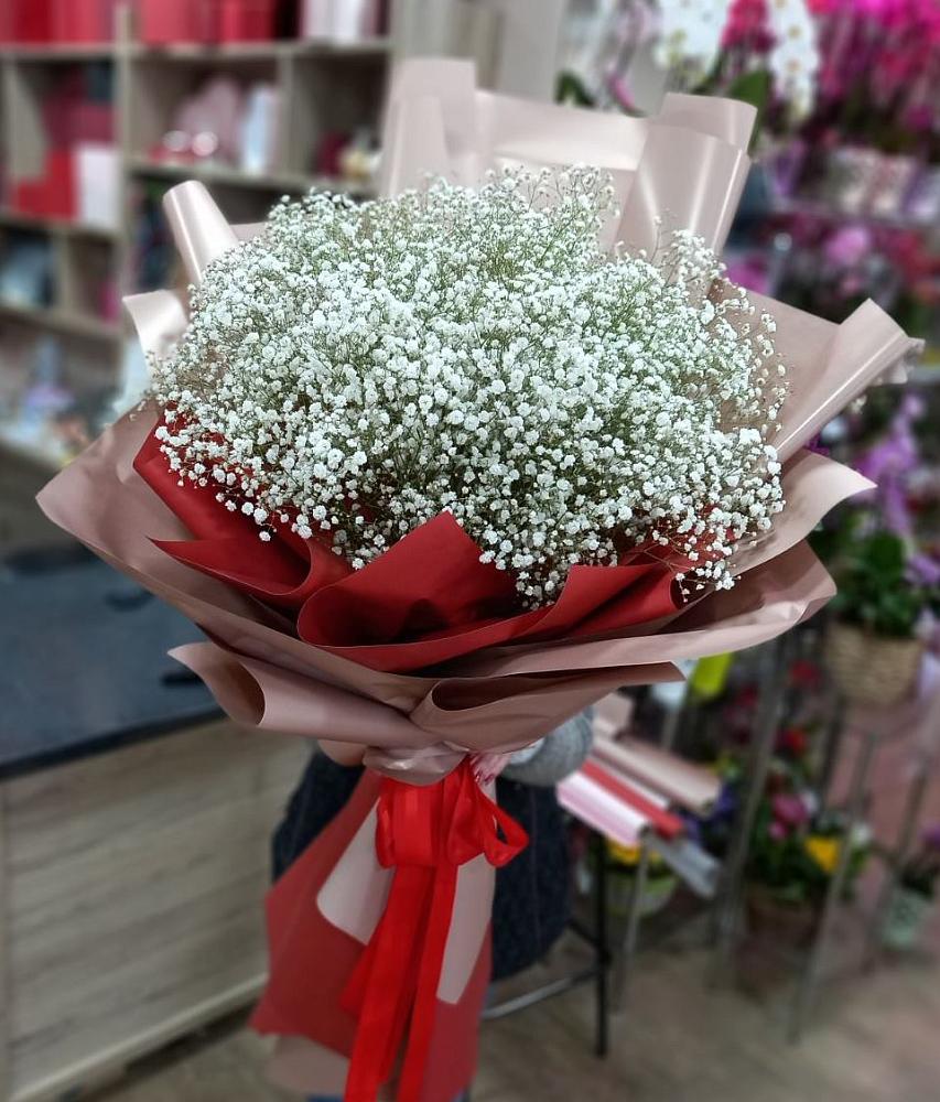 Букет Белые хлопья в Брехово Букет цветов из: Гипсофила в Брехово