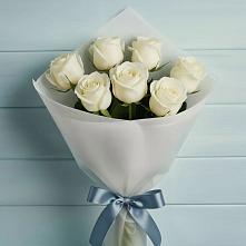 Букет 7 Белых роз Эдлесс Лав #REPLACE_PRED# Брехово