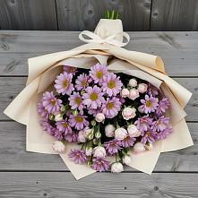 Букет цветов из:  Розы и Хризантемы в Брехово