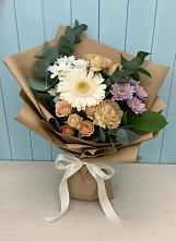 Букет цветов из:  Герберы и Хризантемы в Брехово