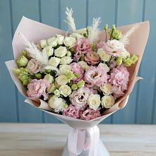 Букет цветов из:  Альстромерии и Розы в Брехово